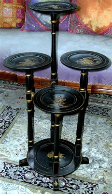 ENGLISH ORIENTALIST ANTIQUE FOUR TIER TABLE - Image 1 of 4