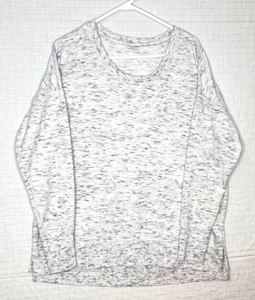 Usada en Excelente Condición Sudadera Estilo Túnica Avia Manga Larga Blanca con Gris Moteado/Negro, Talla XL - Imagen 1 de 4
