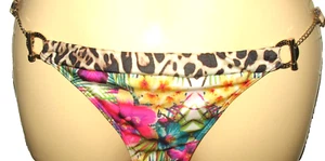 VICTORIA'S SECRET - NEW - M - BIKINI BATHING SUIT BOTTOM - METAL CHAIN SIDES - Picture 1 of 4