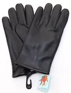Leder Handschuhe Herren RSL Fingerhandschuhe warm gefüttert Nappa Schwarz - Bild 1 von 3