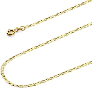 Collana catena a maglie mariner catena oro giallo massiccio 14K - tutte le taglie - Foto 1 di 6