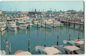 Yates en Schellenger's Landing, Cape May, Nueva Jersey - Postal cromada vintage - Imagen 1 de 2
