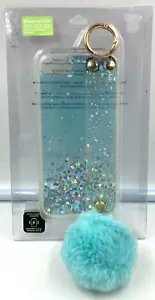 Funda de teléfono Icing iPhone 6/7/8/SE brillante con pompón azul bebé - Imagen 1 de 3