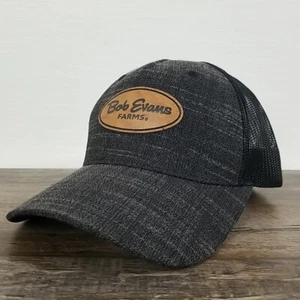 Bob Evans Farms Truckermütze Kappe Druckknopflasche schwarz Netzrücken verstellbar - Bild 1 von 9
