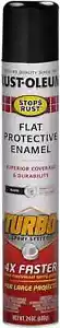 Rust-Oleum 376298 Stops Rust Turbo Spray System Spray Paint, 24 oz, Flat Black - Picture 1 of 4