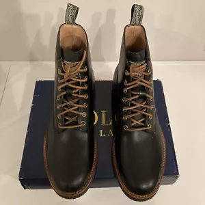 POLO DA UOMO RALPH LAUREN IN PELLE ARMY. NERO. UK 7. Nuovo con scatola CTRL £175 - Foto 1 di 12