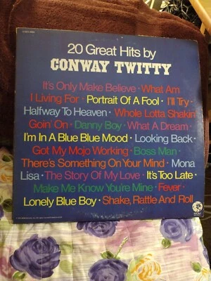 ROCK & ROLL/COUNTRY DOUBLE LP - CONWAY TWITTY - "20 GREAT HITS” Tested! - Image 1 of 4