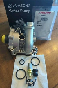 Engine Water Pump Assembly & Fel-Pro Gasket Compatible with 2008-2016 Audi A3 - Picture 1 of 7