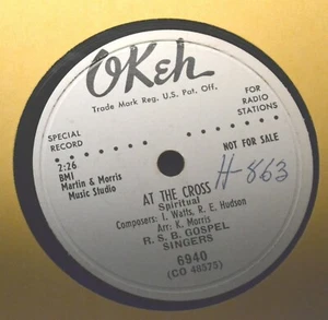 LISTEN MP3 BLACK GOSPEL 78 R.S.B. Singers OKEH PROMO 6940 Witness - Picture 1 of 1