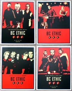Lote 4 carteles de serigrafía RAROS Shepard Fairey Dave Kinsey NEGRO/MRKT Obey Dick Dale - Imagen 1 de 5
