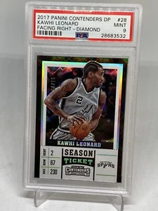 Contenders Draft Kawhi Leonard Diamond White JSY 04/15 POP 2 2018 PSA 9 - Imagen 1 de 6