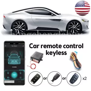 Car Keyless Entry Security System APP Control Central Door Lock with 2 Remote US - Picture 1 of 14
