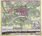 Kassel General View Original Copperplate Homann Erben 1742