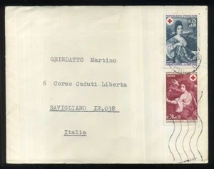 FRANCIA - 1968 CROCE ROSSA N. MIGNARD su BUSTA da BLANC MESNIL per SAVIGLIANO - Foto 1 di 2