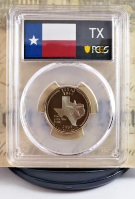 2004-S State Label - Proof Quarter – Texas - PCGS PR70DCAM – Tops! 5807 - Image 1 of 4
