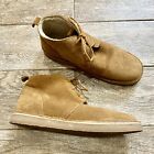 Zara Suede Faux Shearling Sherpa Lace Up Chukka Ankle Boots Sz 39 US 8 Tan