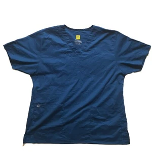 Scrub Top WonderWink Wonderwork L Blue Women 101 - Picture 1 of 8