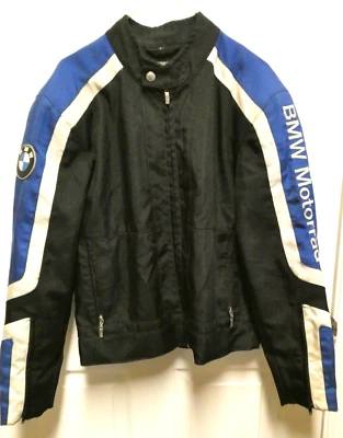 BMW Motorrad клуб мотоциклетная куртка мужская S черный гонки с подкладкой локоть плеча - Изображение 1 из 4