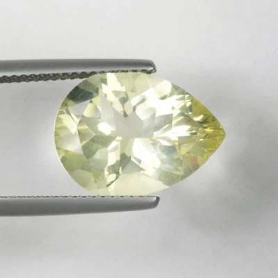 7.34 ct FANTASTIC - LIGHT YELLOW  ANDESINE - NATURAL LABDORITE - Pear  4046 Red - Image 1 of 2