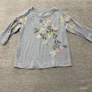 Loft Ann Taylor Pullover Floral Sweater Size XL Petite Lightweight Long Sleeve - Picture 1 of 4