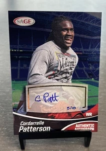 Cordarrelle Patterson 2013 SAGE SSP /10 SP Foil Autograph Rookie Auto  - Picture 1 of 3