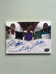 2007 Exquisite Triple Autograph Lamarcus Aldridge Chris Bosh Al Jefferson /3 - Picture 1 of 10