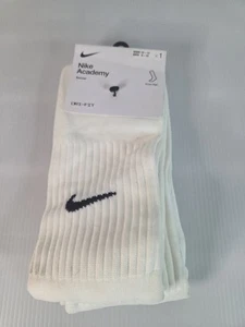 Nike Academy kniehohe Fußballsocken weiß/schwarz Größe L 8-12 Herren Damen 10-13 - Bild 1 von 2
