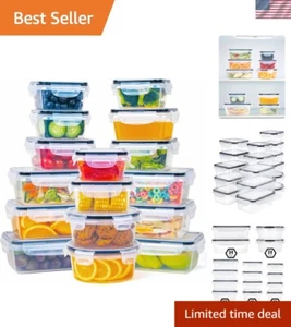 Food Storage Containers BPA Free Plastic 32 pcs Airtight Leak Proof Snap Lock - Picture 1 of 8