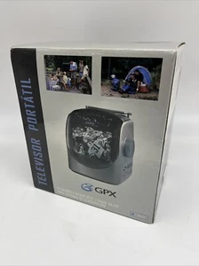 NOS BRAND NEW Vintage GPX Model TVP2 Portable 7" Black/White TV AM/FM Radio - Picture 1 of 11