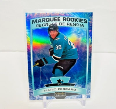 2019-20 UD O-Pee-Chee Platinum Arctic Freeze /99 Mario Ferraro RC #154 Rookie - Image 1 of 2