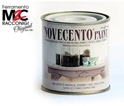 GUALTIERO MEAZZA Pittura gessosa NOVECENTO PAINT extra opaca stile shabby chic 125 ml tinte varie