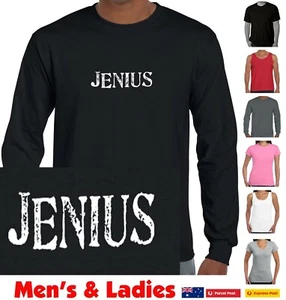 Jenius Genius Smart Stupid Teacher Student Gist present New Retro Funny T-shirts - Picture 1 of 34