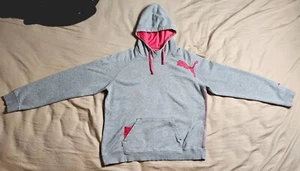 Puma Gray Hoodie Sweatshirt Women's Size XL Pullover Pockets - Picture 1 of 24