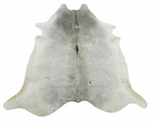 Grey Cowhide Rug Large Soft Smooth Brazilian 7ft X 6ft