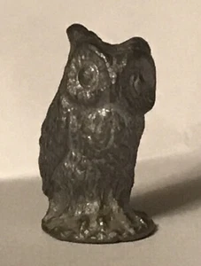 Figurina gufo in PELTRO MASSICCIO miniatura mini spoonties 126 - Foto 1 di 6