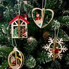 Gifts DIY 3D Pendant  Xmas Tree Decorations Christmas Decor Wooden Ornaments