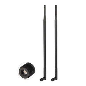 2x High Gain WiFi Antenna 8dbi 2.4GHz Antenna RP-SMA for PCI-E WiFi Network Card - Photo 1/13