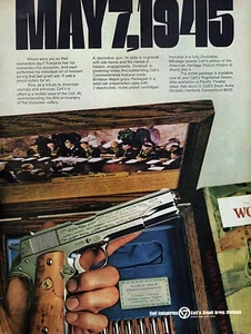 1970 Colt .45 WWII Commemorative Revolver Original Color Print Ad - Picture 1 of 1