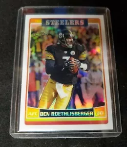 2006 BEN ROETHLISBERGER / NFL Topps Chrome Refractor Trading Card #84 Steelers - Picture 1 of 7