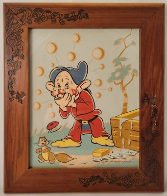 Impresión Dopey Blancanieves y los siete enanitos enmarcada de colección, 8"x10" Foto 1 de 3