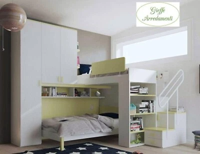 CAMERETTA ARMADIO  PONTE ANGOLARE 2 LETTI  ECOLOGICA CATAS NUOVI COLORI 30 - Immagine 1 di 4