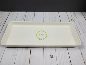 Rae Dunn Fa La La Christmas 15" x 6" Green Wreath Platter Tray - EUC - Picture 1 of 6