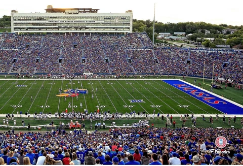 Kansas Jayhawks Unsigned David Booth Kansas Memorial Stadium Photograph Cover