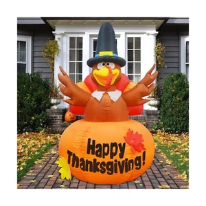 GOOSH 6 Ft Height Thanksgiving Inflatables Outdoor Turkeys Standing in The Pu... - Picture 1 of 6