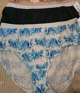 JMS - JUST MY SIZE 2 Pair Lot Cotton Comfort BRIEF Panties ~ Sz 12 ~ nwt - Picture 1 of 7