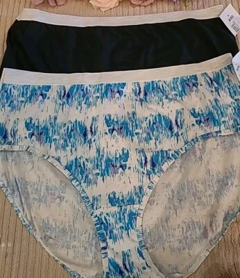 JMS - JUST MY SIZE  2 Pair Lot Cotton Comfort  BRIEF Panties ~ Sz 12 ~ nwt - Image 1 of 4