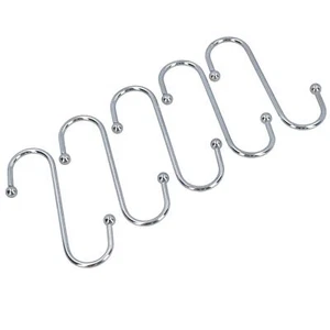 Gancio a S acciaio inox per cucina casa attrezzi da garage giardino set 5 pz TE595 - Foto 1 di 6