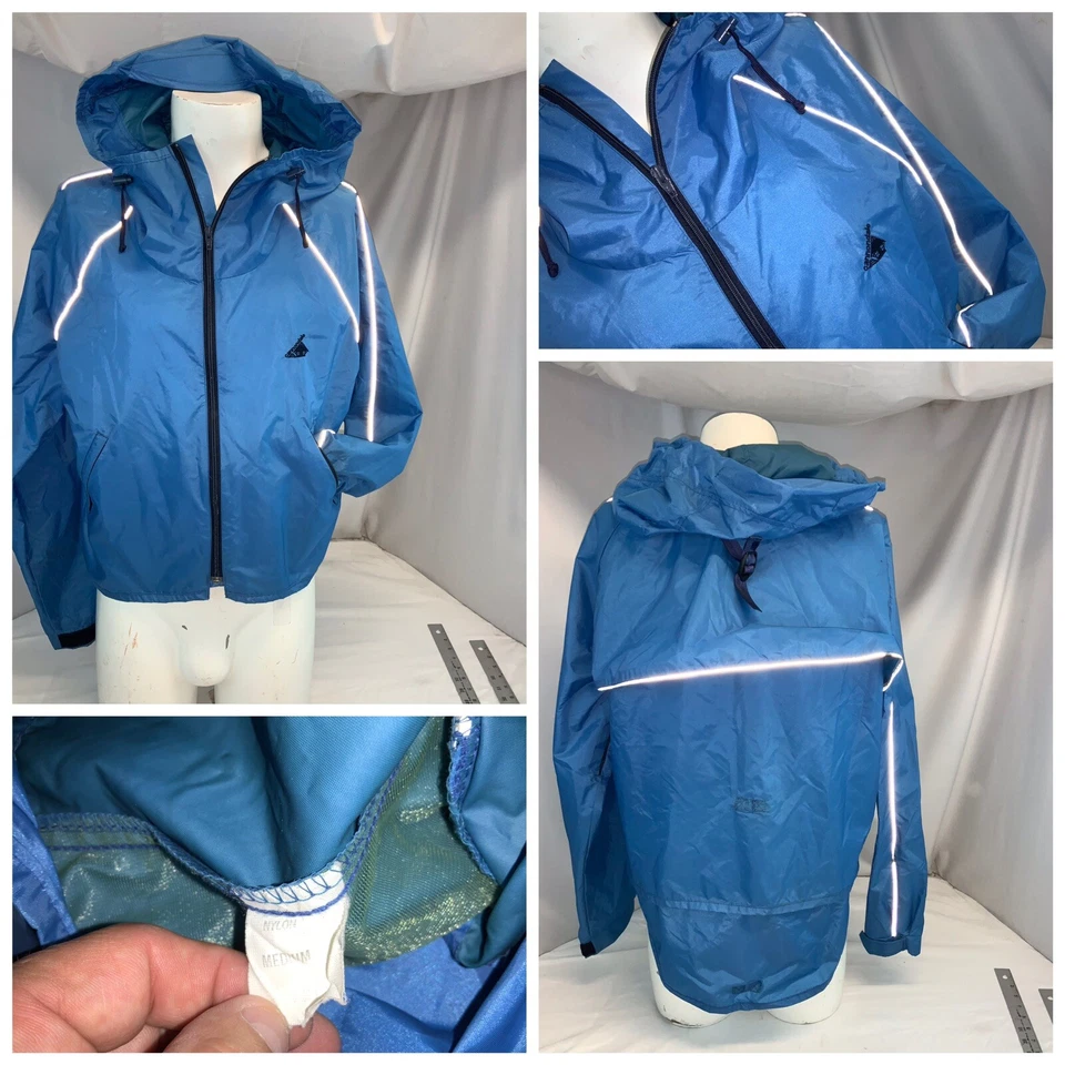 Chaqueta de Ciclismo Cannondale M Hombres Azul Capucha Nylon Cremallera Completa LNWOT YGI G0-148 Foto 1 de 4