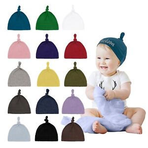 Blank or Customized Newborn Personalized Baby Hat Adjustable Knot Caps Baby gift