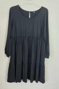 Abito donna nero Torrid manica lunga 3 strati taglie forti 2 nuovo #1W209 - Foto 1 di 5
